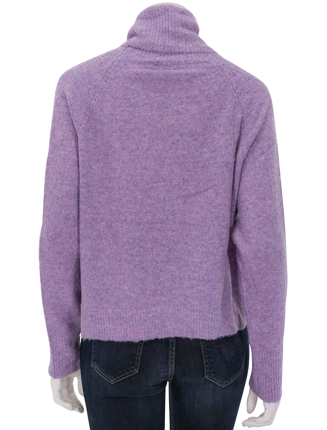 Back view of John + Jenn's emmett turtleneck in candy floss.