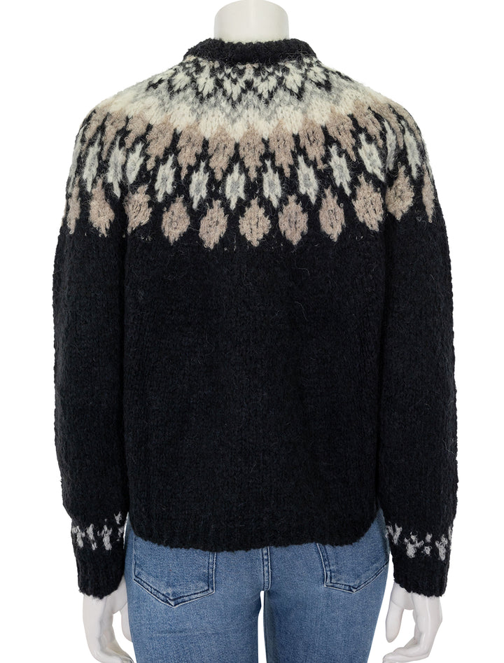 Back view of Splendid's noelle fair isle sweater.