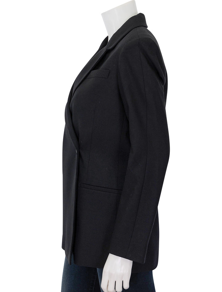 Side view of Anine Bing's kaia blazer in black.