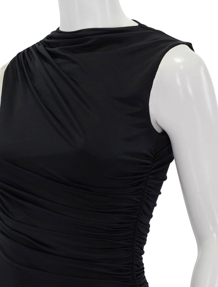 Close-up view of Anine Bing's lucia top in black.