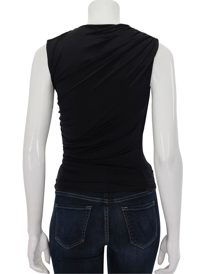 Back view of Anine Bing's lucia top in black.