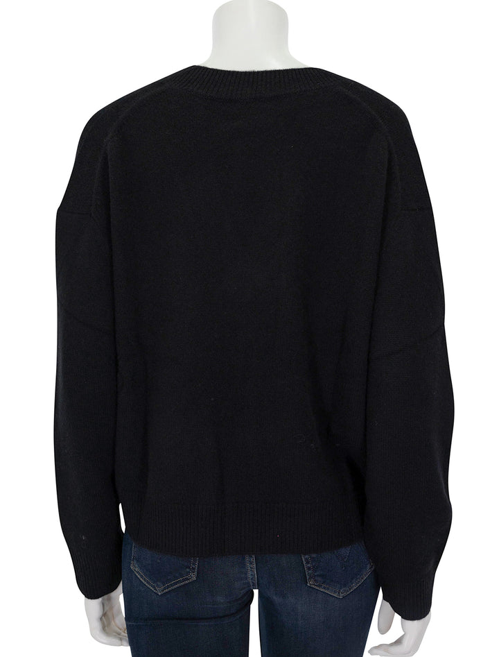 Back view of Anine Bing's lee sweater in black.