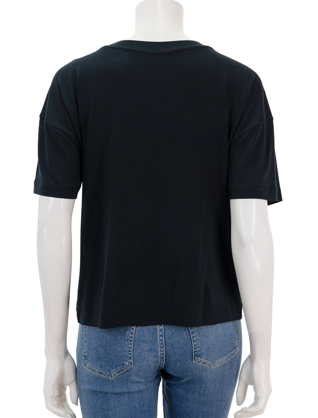 Back view of Eberjey's gisele everyday tshirt in black.