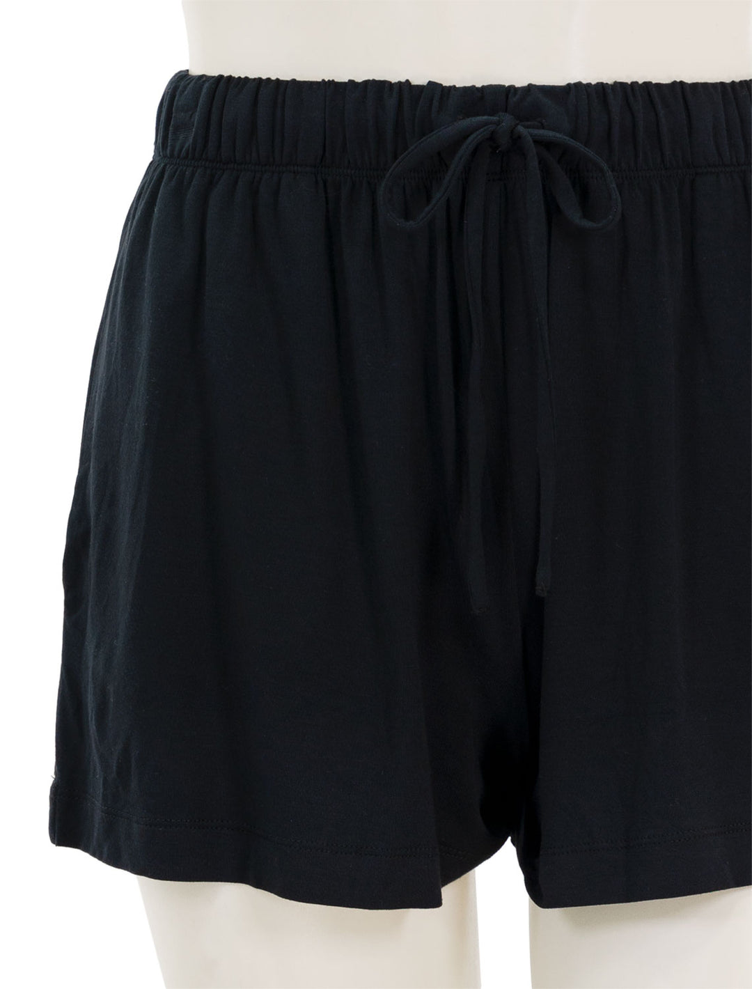 Close-up view of eberjey's gisele everyday relaxed short in black.