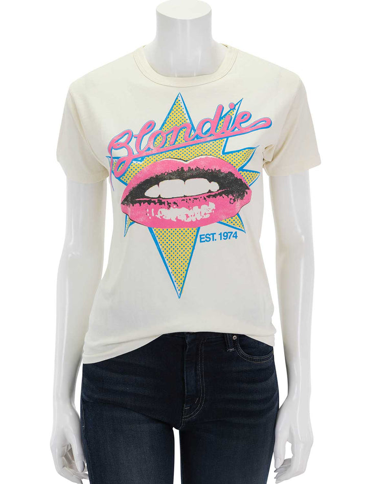 front view of blondie est. 1974 solo tee