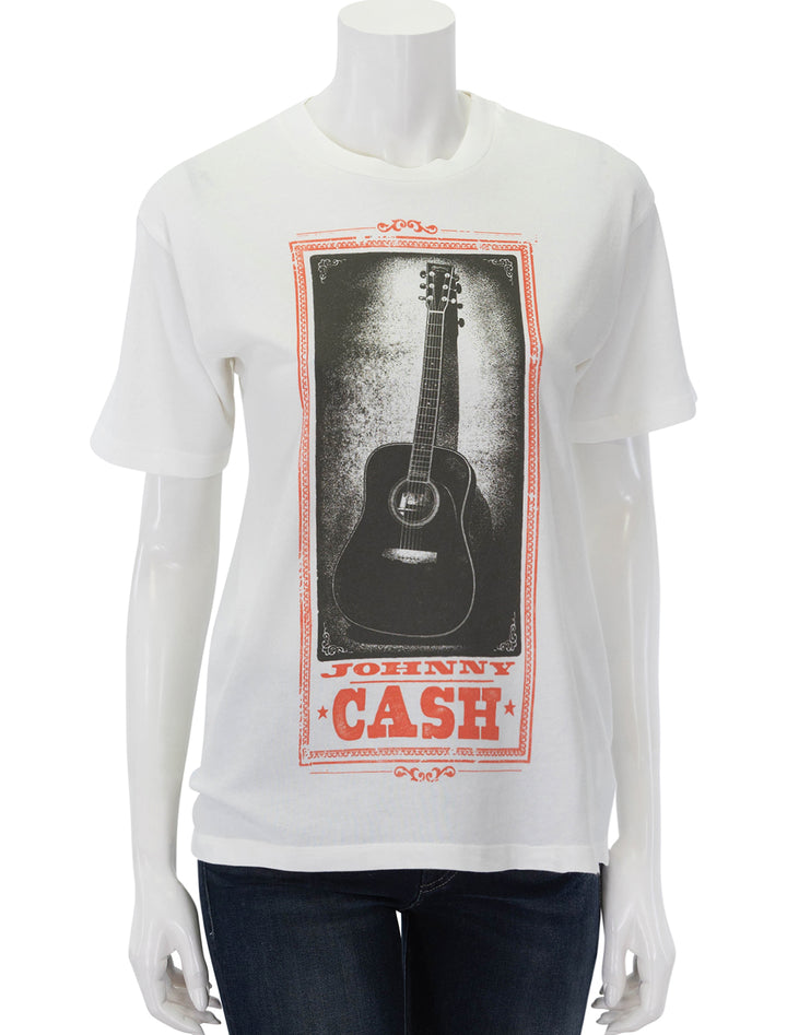 Front view of Daydreamer's johnny cash guitar weekend tee.