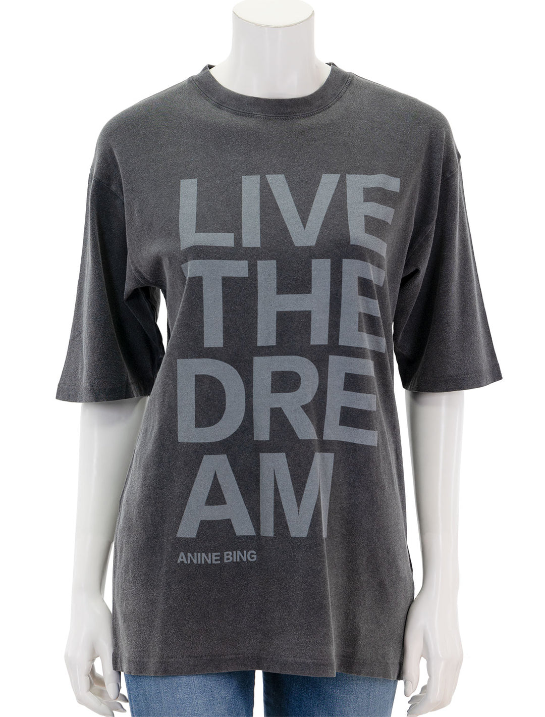 Front view of Anine Bing's cason tee live the dream.
