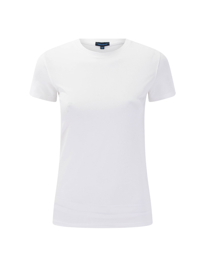 short sleeve iconic fitted crew in white