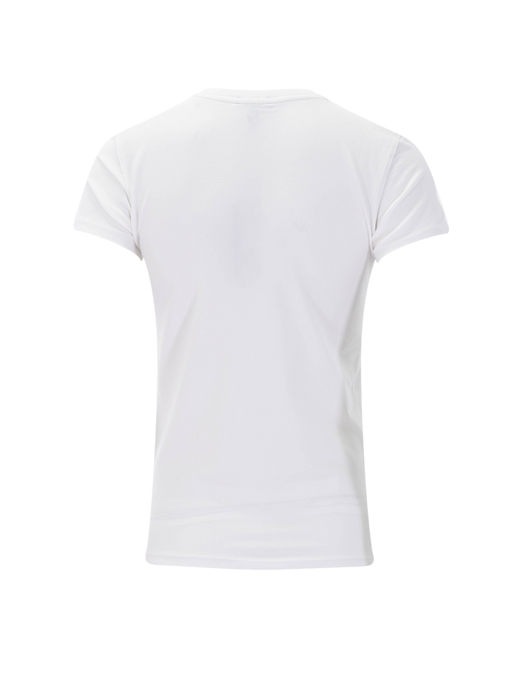 short sleeve iconic fitted crew in white