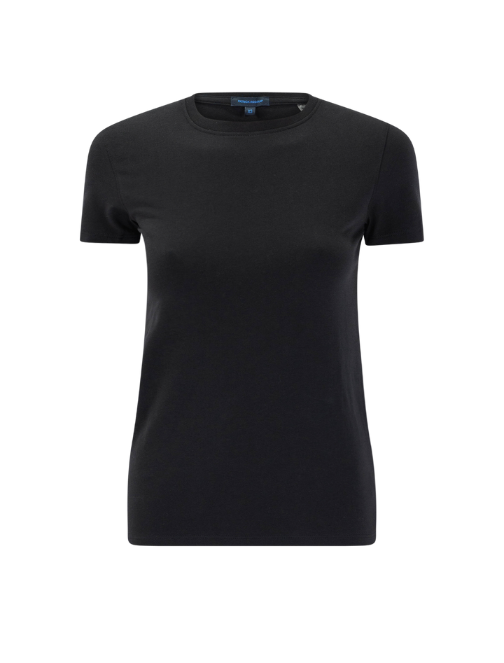 short sleeve iconic fitted crew in black