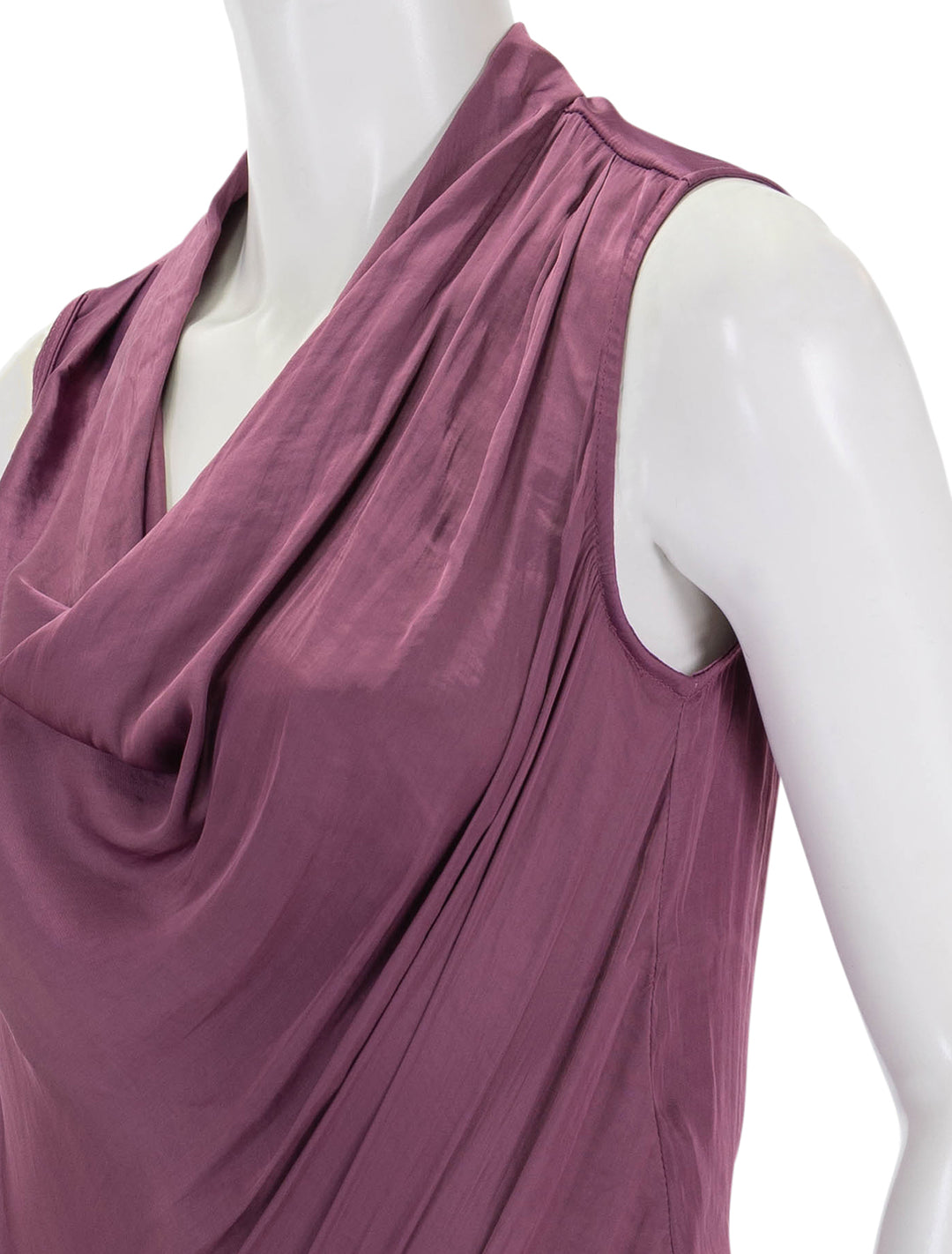 Close-up view of Steve Madden's Jayde Bodysuit in Deep Purple.