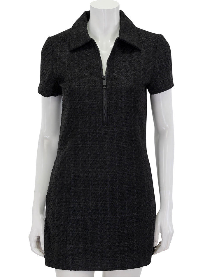 Front view of Steve Madden's coda dress in black.