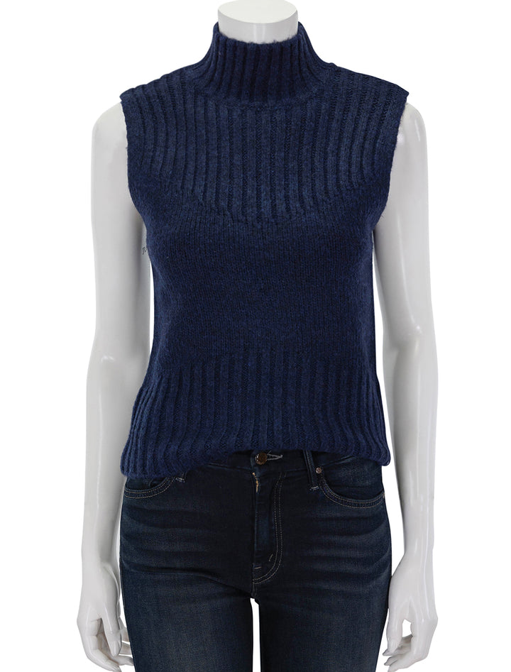 Front view of Steve Madden's serin sweater in midnight.