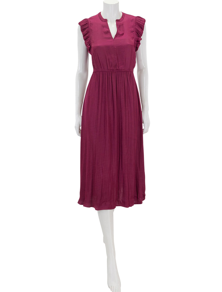 Front view of Steve Madden's allegra dress in forest berry.