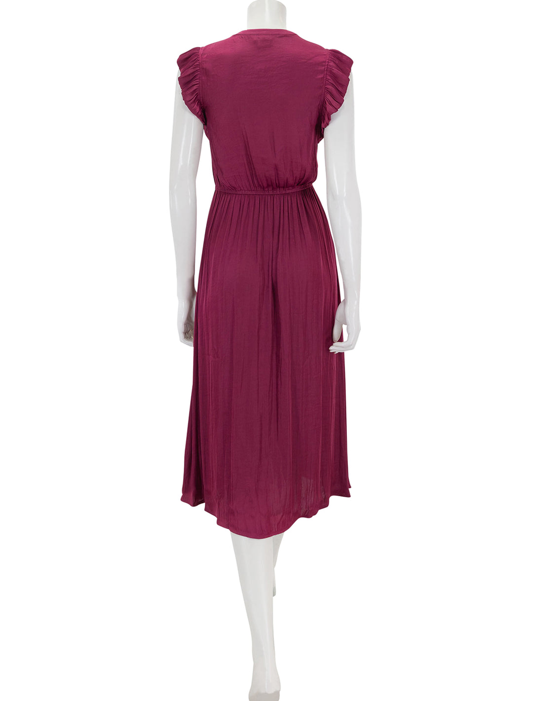 Back view of Steve Madden's allegra dress in forest berry.