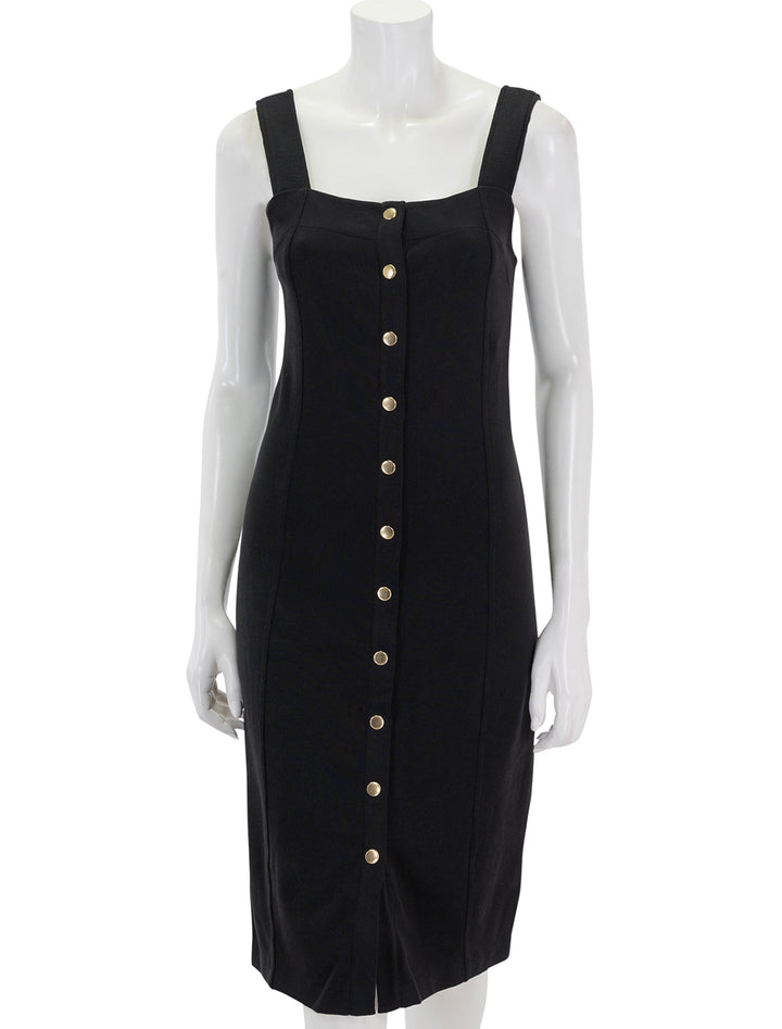 front view of claude dress in jet black