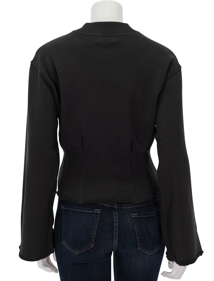 Back view of Nation LTD.'s rocky sweatshirt in jet black.