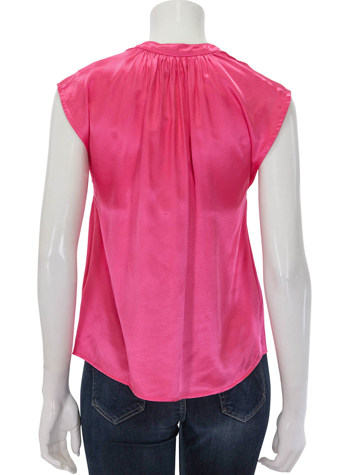 Back view of Nation LTD's jeanne top in pink flambe.