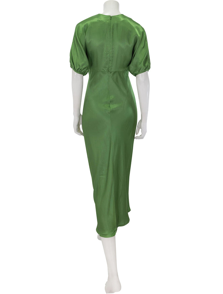 Back view of Nation LTD's lily-rose dress in salon green.