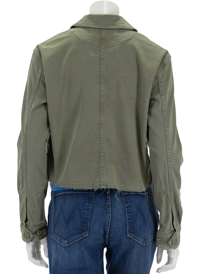 Back view of AMO's carley jacket in surplus.