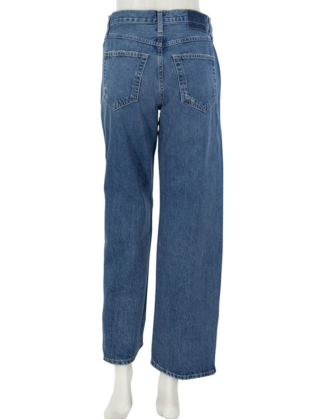 Back view of AMO's jocelyn shaped trouser jean in two timing.