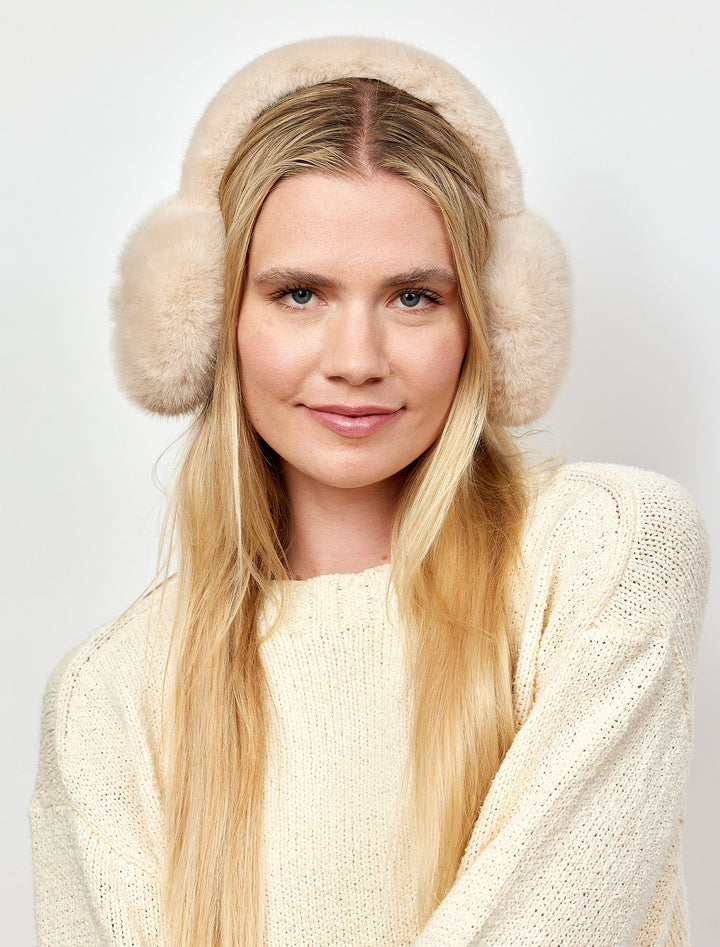 faux ear muffs in natural