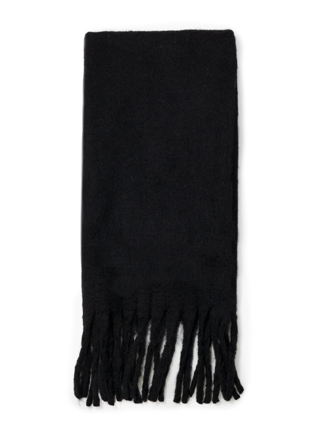 Overhead view of Hat Attack's Chic Oversized Scarf in Black.