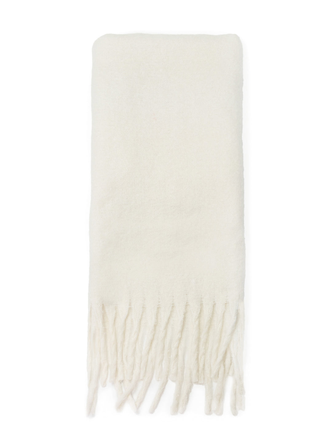 Overhead view of Hat Attack's Chic Oversized Scarf in Ivory.