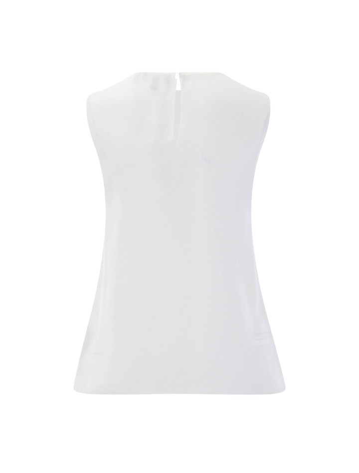 the sleeveless shell in ivory