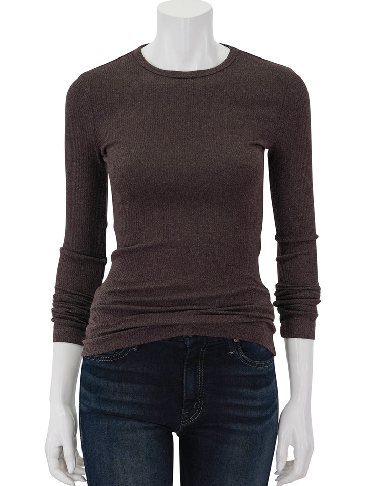 Front view of AGOLDE's the delphi tee in fox.