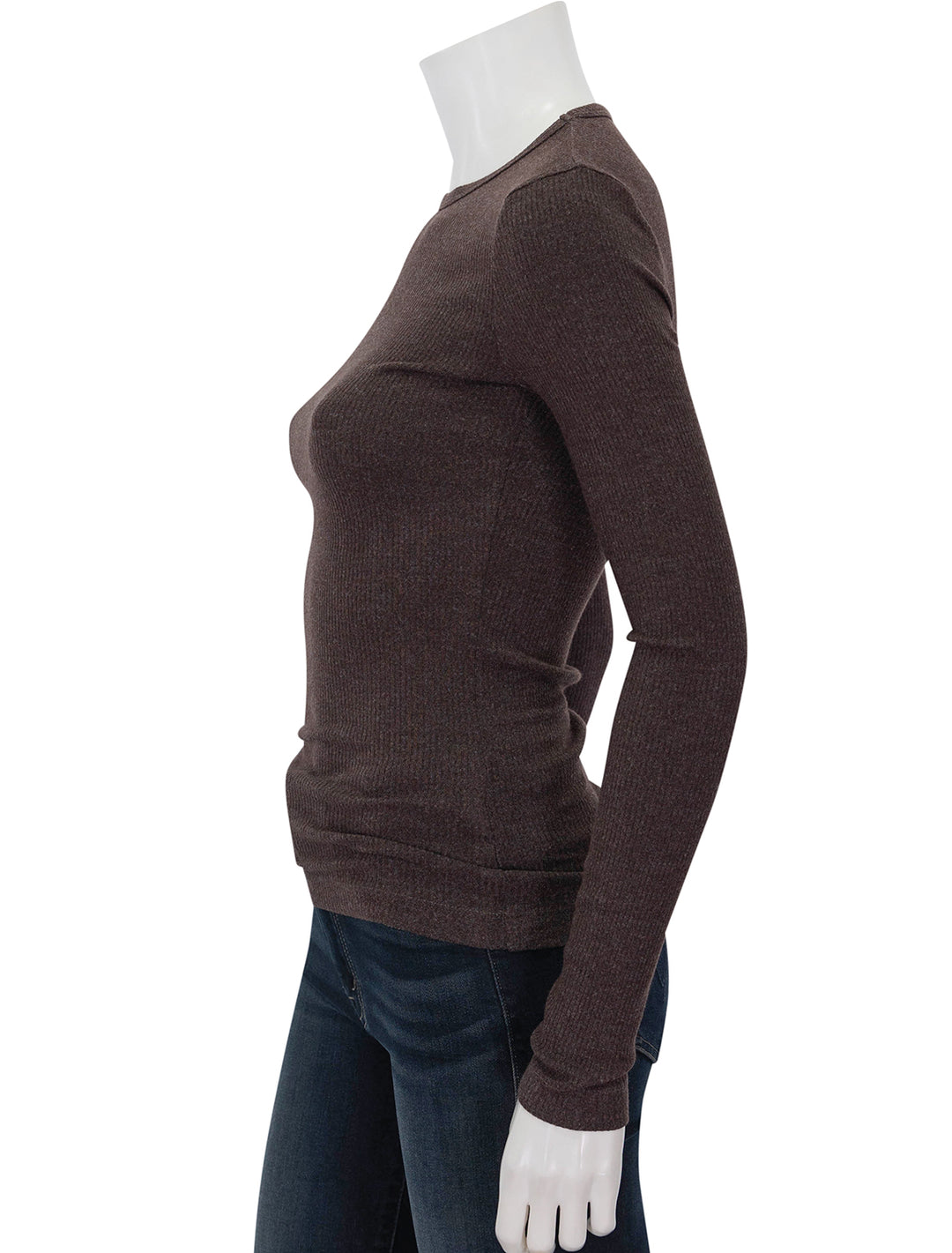 Side view of AGOLDE's the delphi tee in fox.