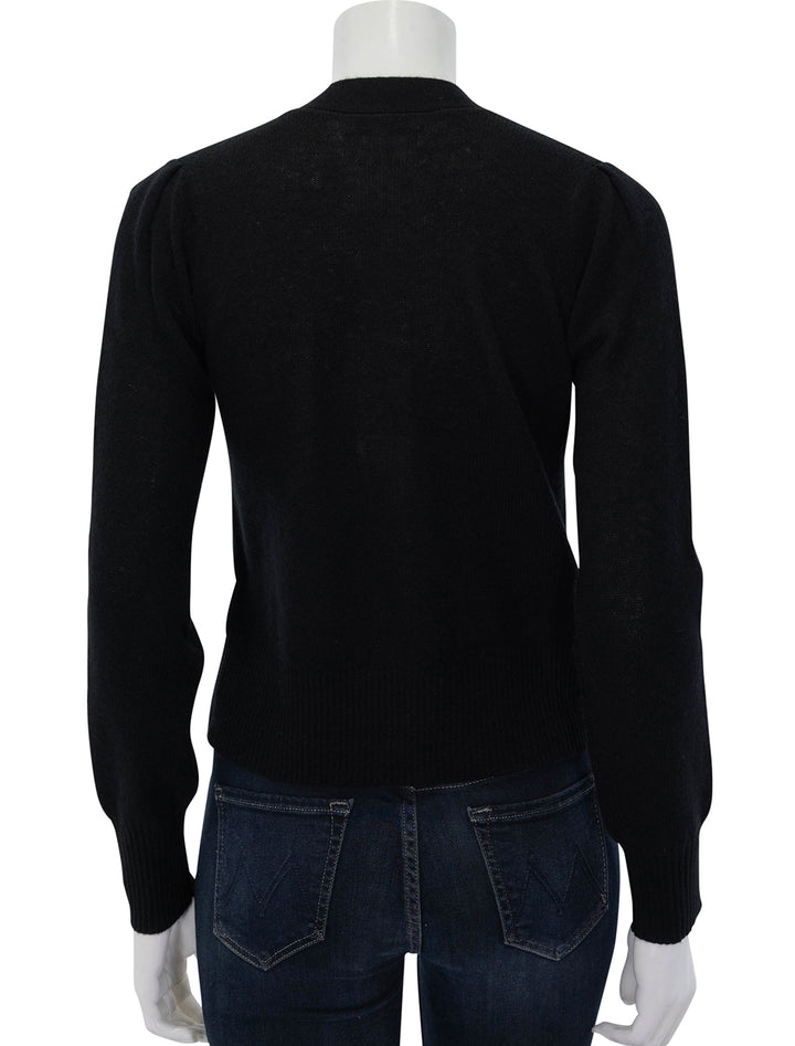 Back view of Veronica Beard's solene cashmere cardigan in black.