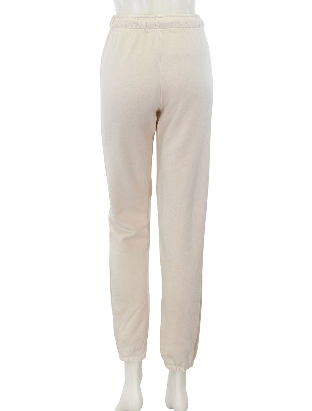 Back view of Perfectwhitetee's michelle fleece jogger in sugar.