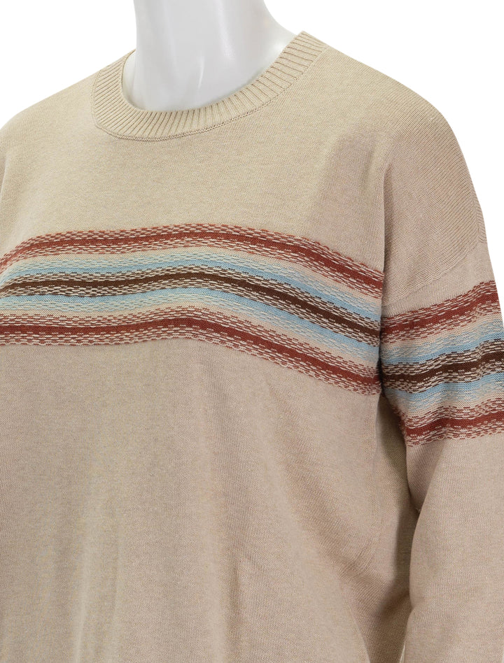 close up view of cotton cashmere stripe pullover