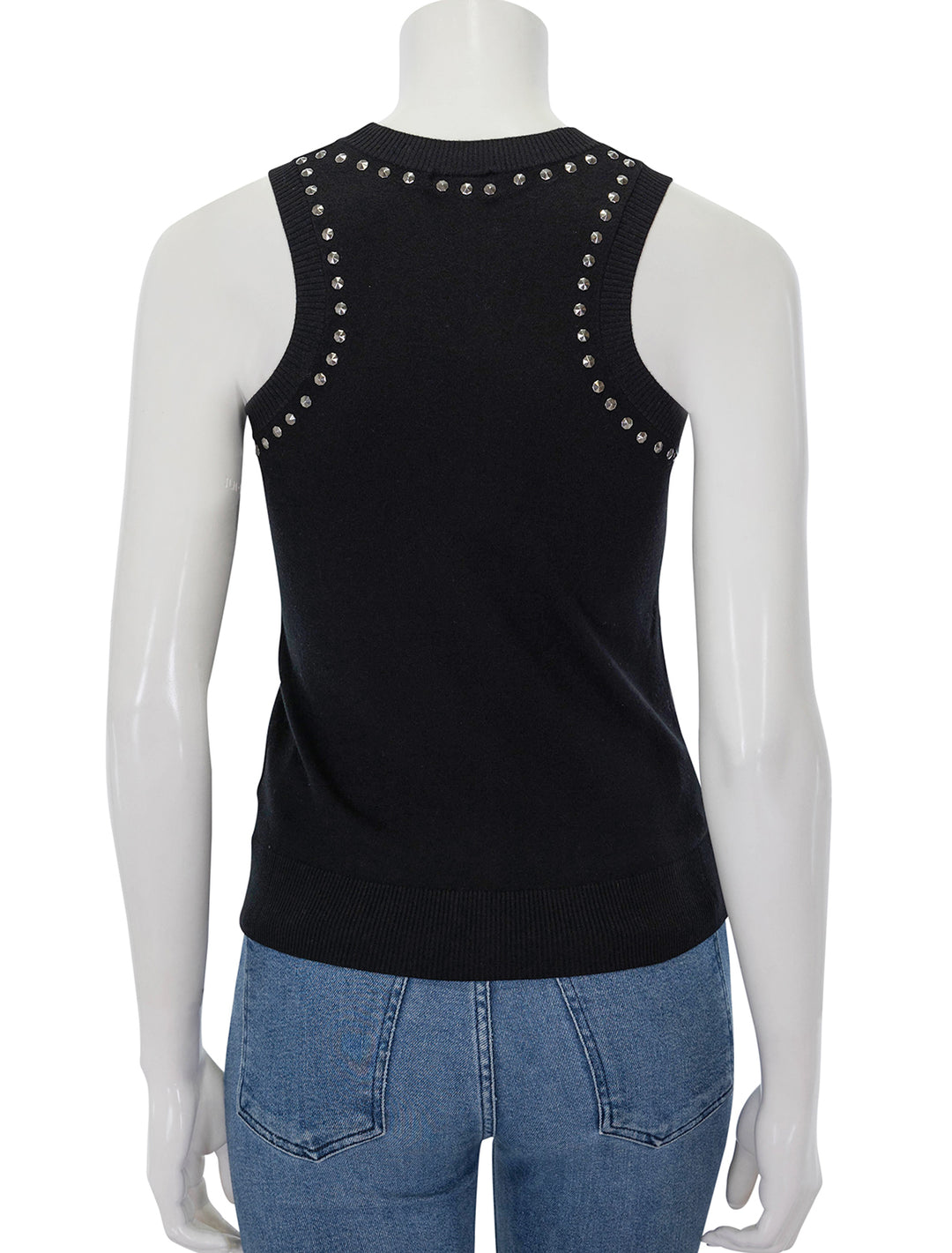 Back view of Minnie Rose's knit tank with stud accents.