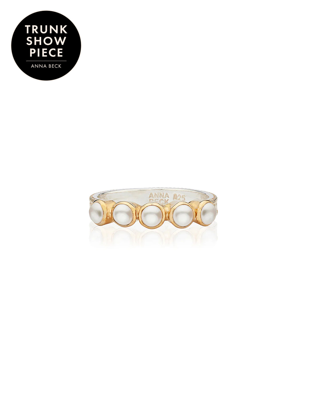 gold multi pearl ring