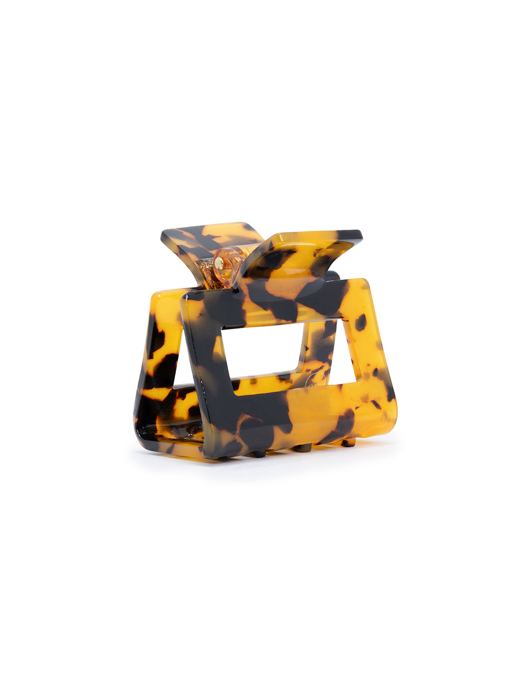 Front angle view of Tiepology's Eco Kylie Hair Clip in Amber.