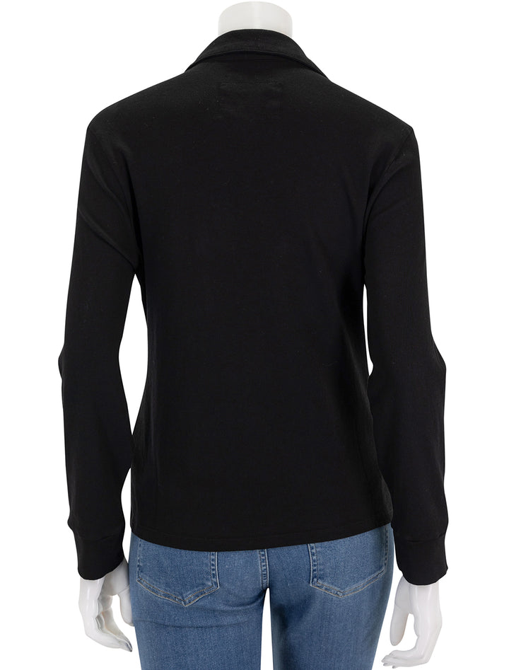 Back view of Nili Lotan's liam shirt in black.