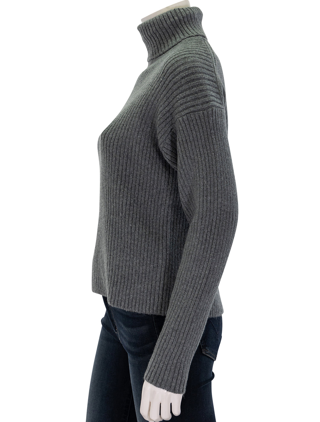 isla knit turtleneck in charcoal