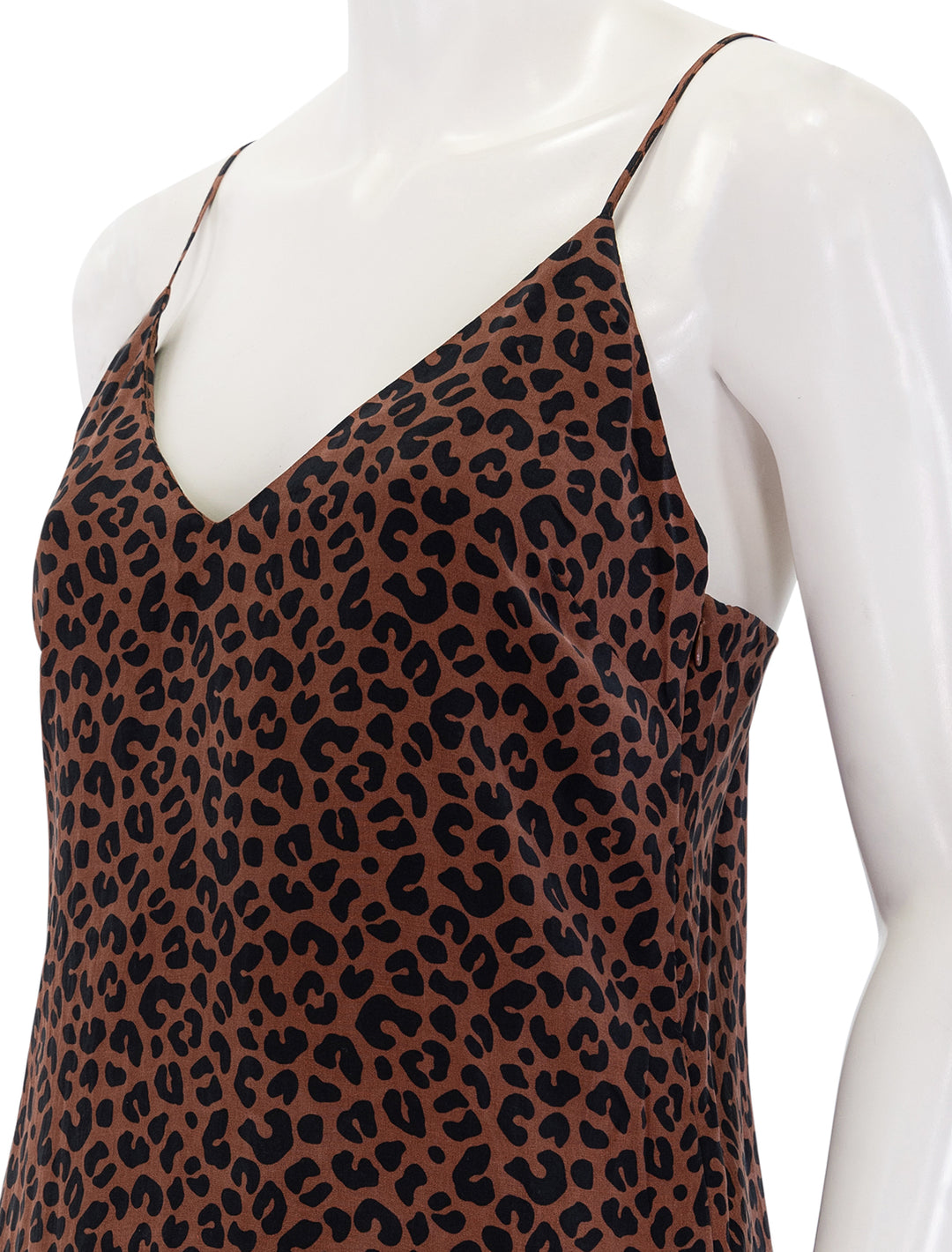 printed slip dress in leopard