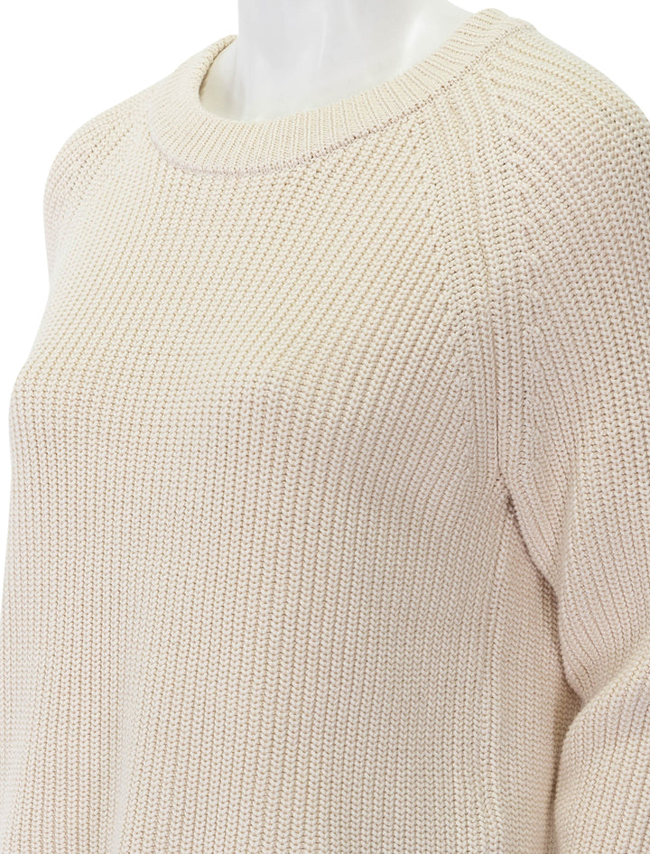 zip back raglan sweater in stone