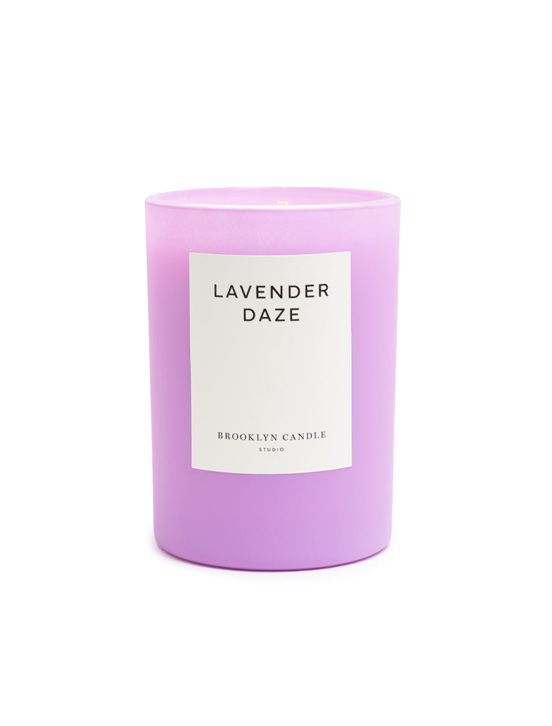Front view of Brooklyn Candle Studio's lavender daze candle.