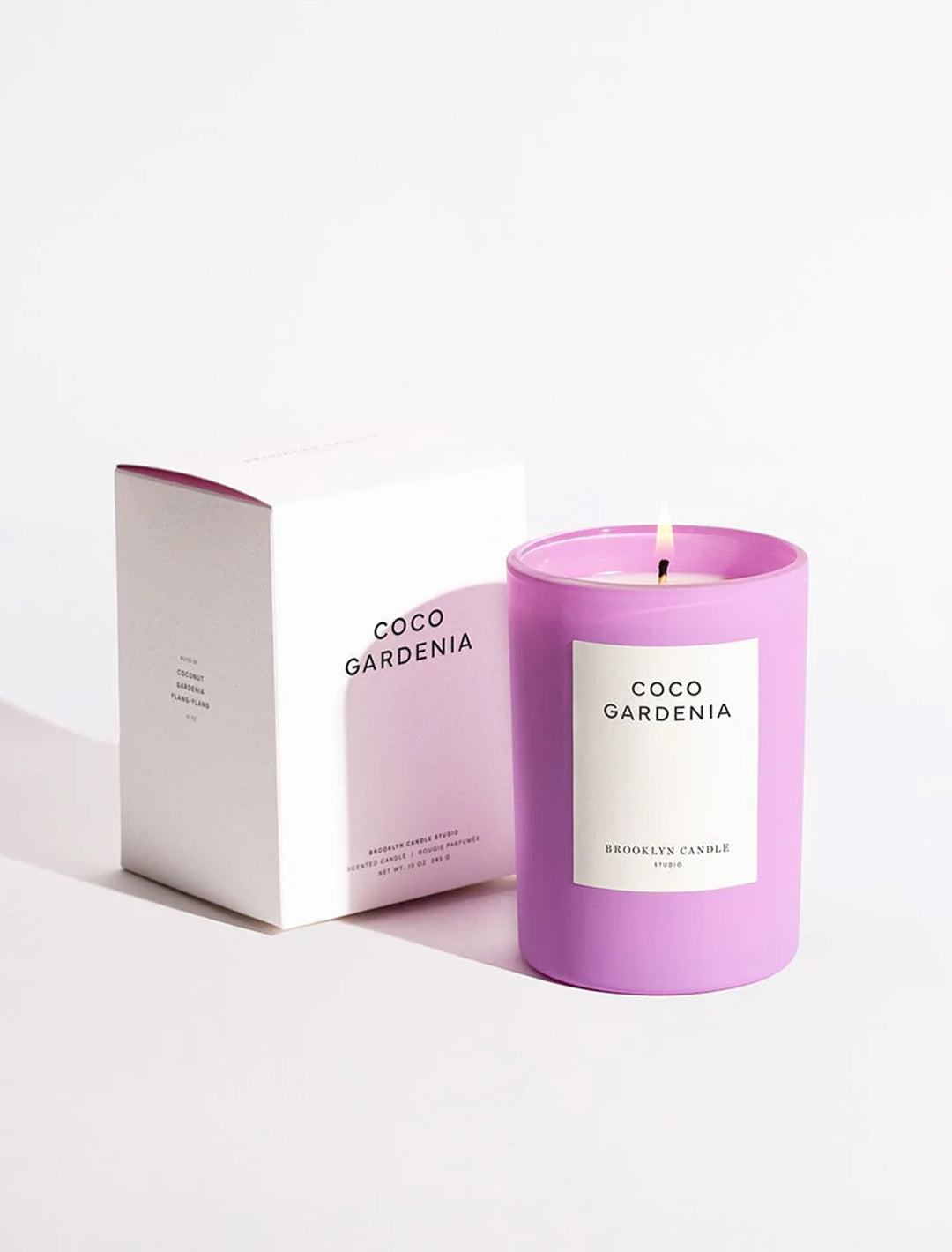Packaging photo of Brooklyn Candle Studio's coco gardenia candle.