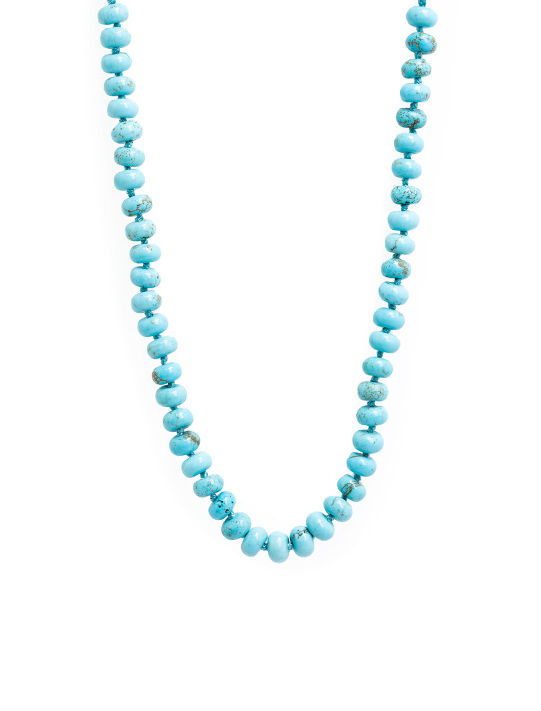 Front view of St. Armands' turquoise candy necklace.