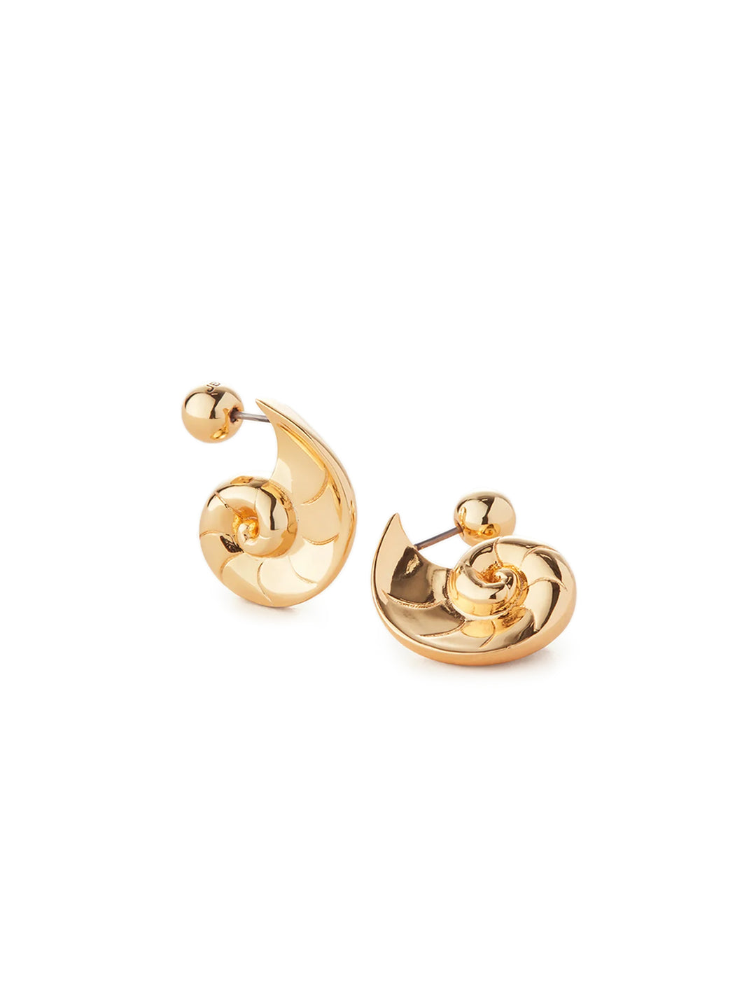 Front view of Jenny Bird's dylan earrings in gold.
