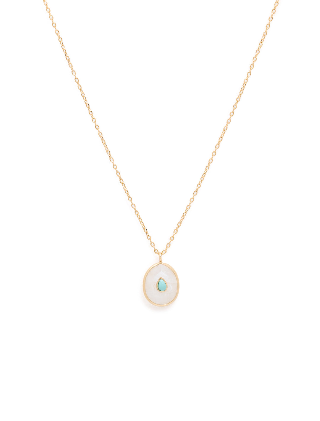 oval opal pendant necklace in gold