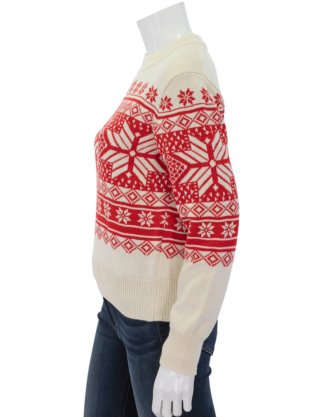 sun valley crew sweater in antique snowflake