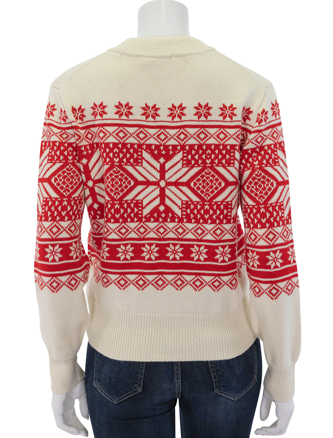 sun valley crew sweater in antique snowflake