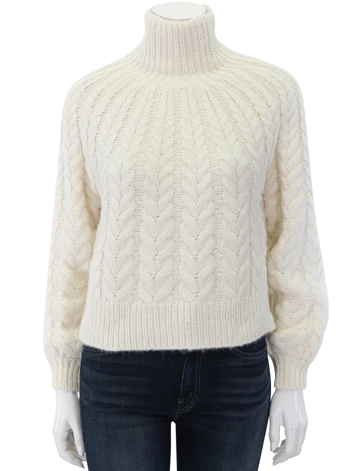 frost cableknit sweater in cream