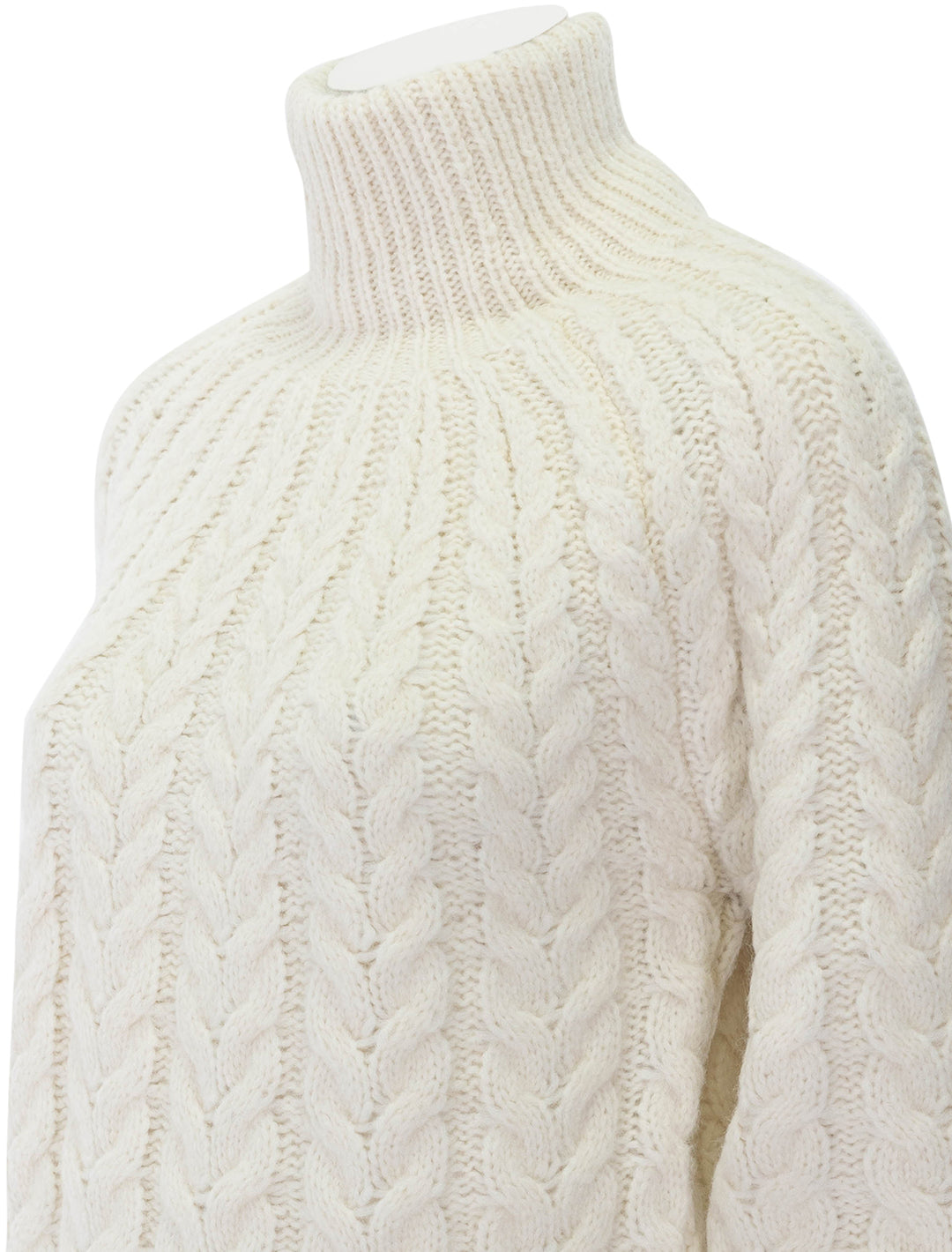 frost cableknit sweater in cream